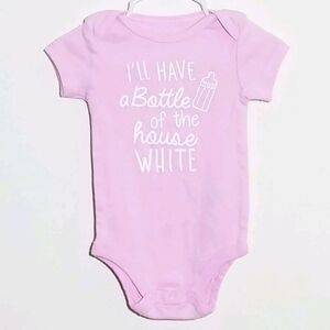 Little Wonders House White Wine Milk Onesie 6-9m